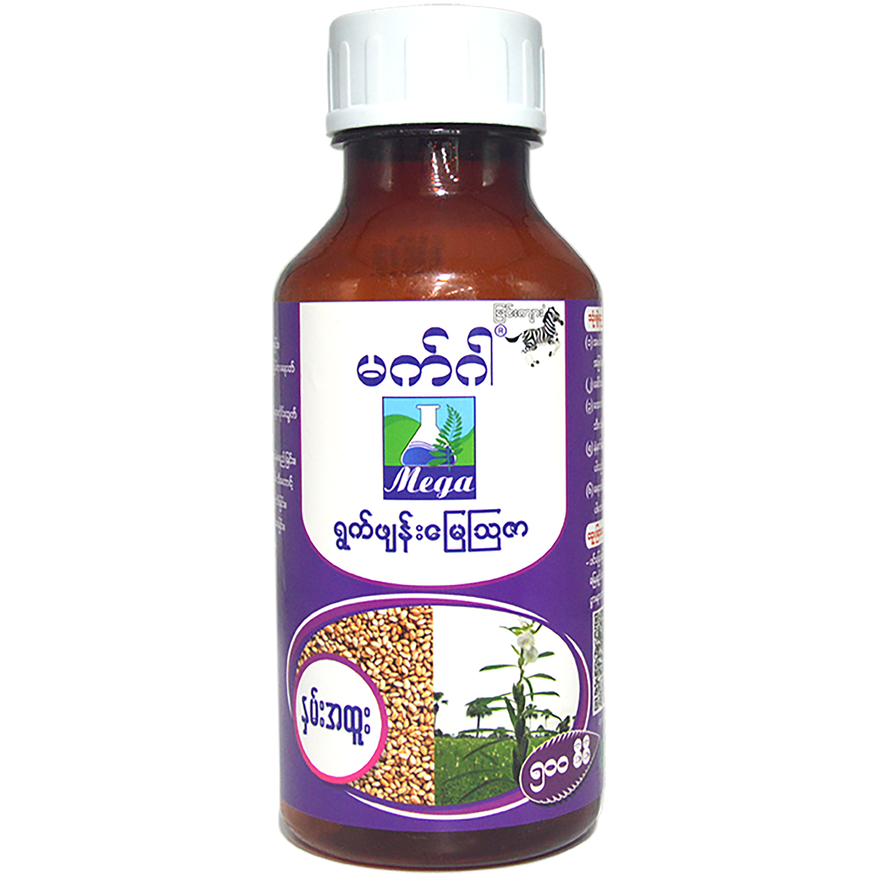 Mega Sesame - Ca 800 ppm: Mg 4600 ppm: S 31000 ppm: Fe 2200 ppm: Mn 550 ppm: Cu 300 ppm: Zn 650 ppm: Mo 20 ppm: B 150 ppm